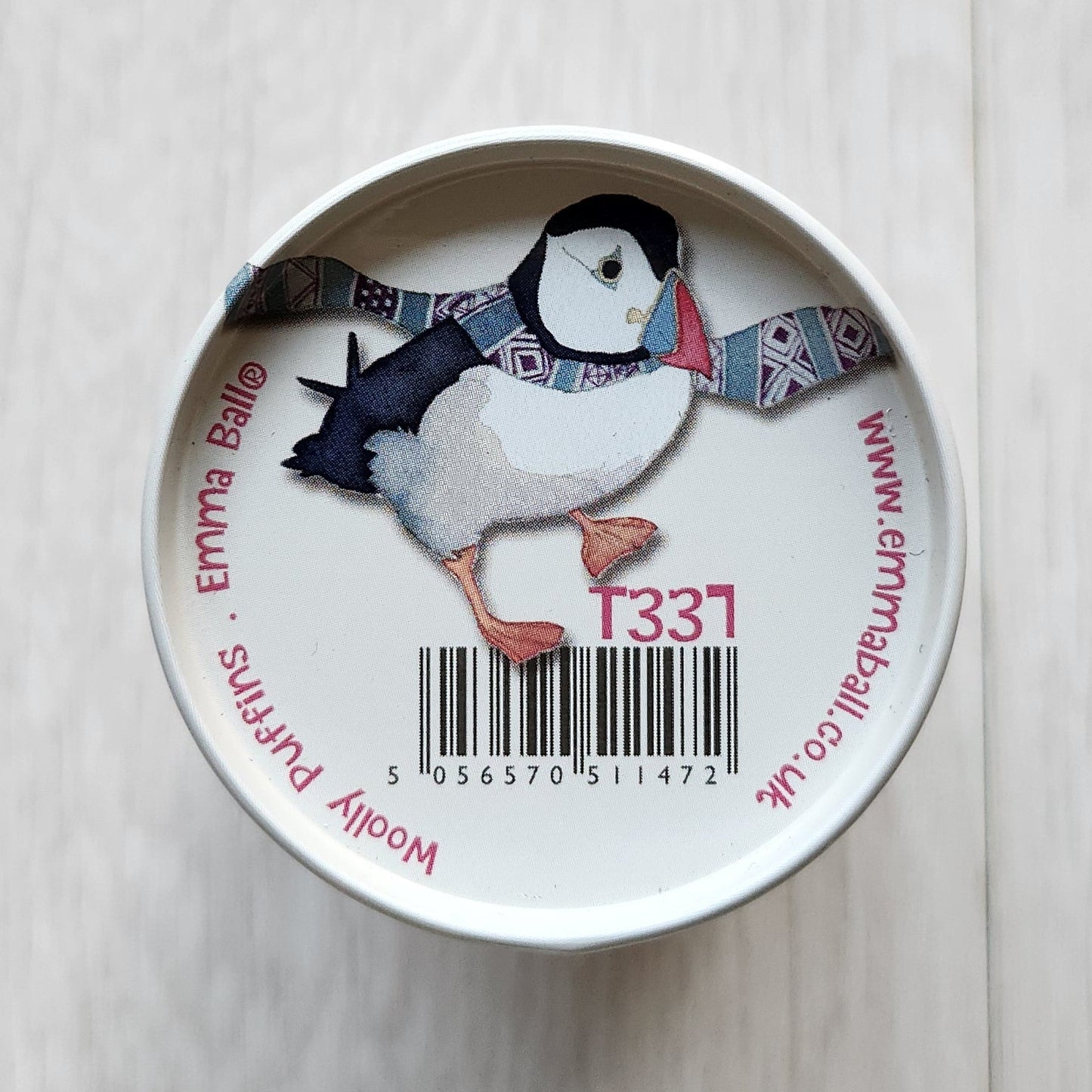 Wooly Puffin trinket and notions tin Emma Ball