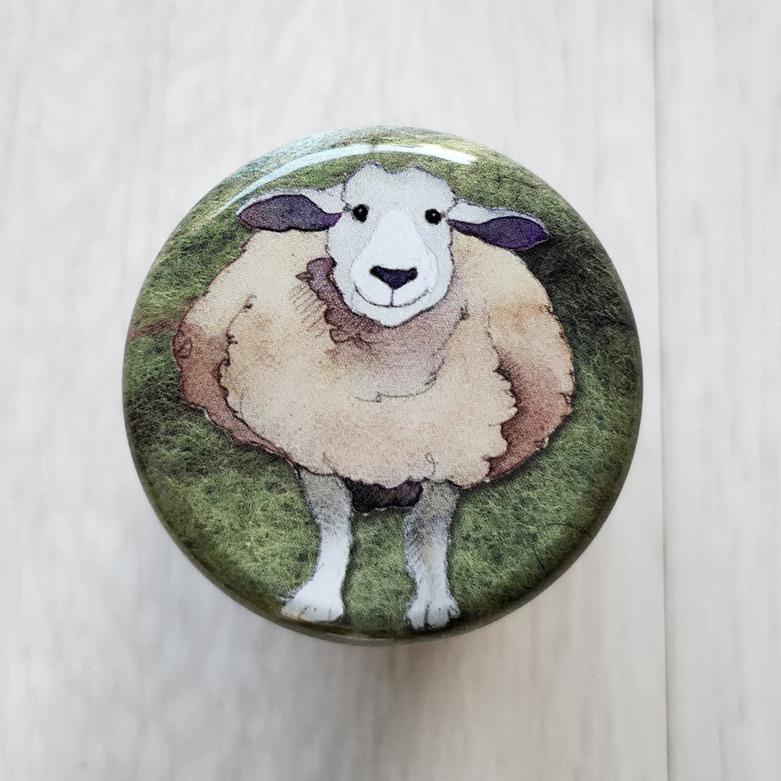 emma ball stacking tin felted sheep for notions and trinkets