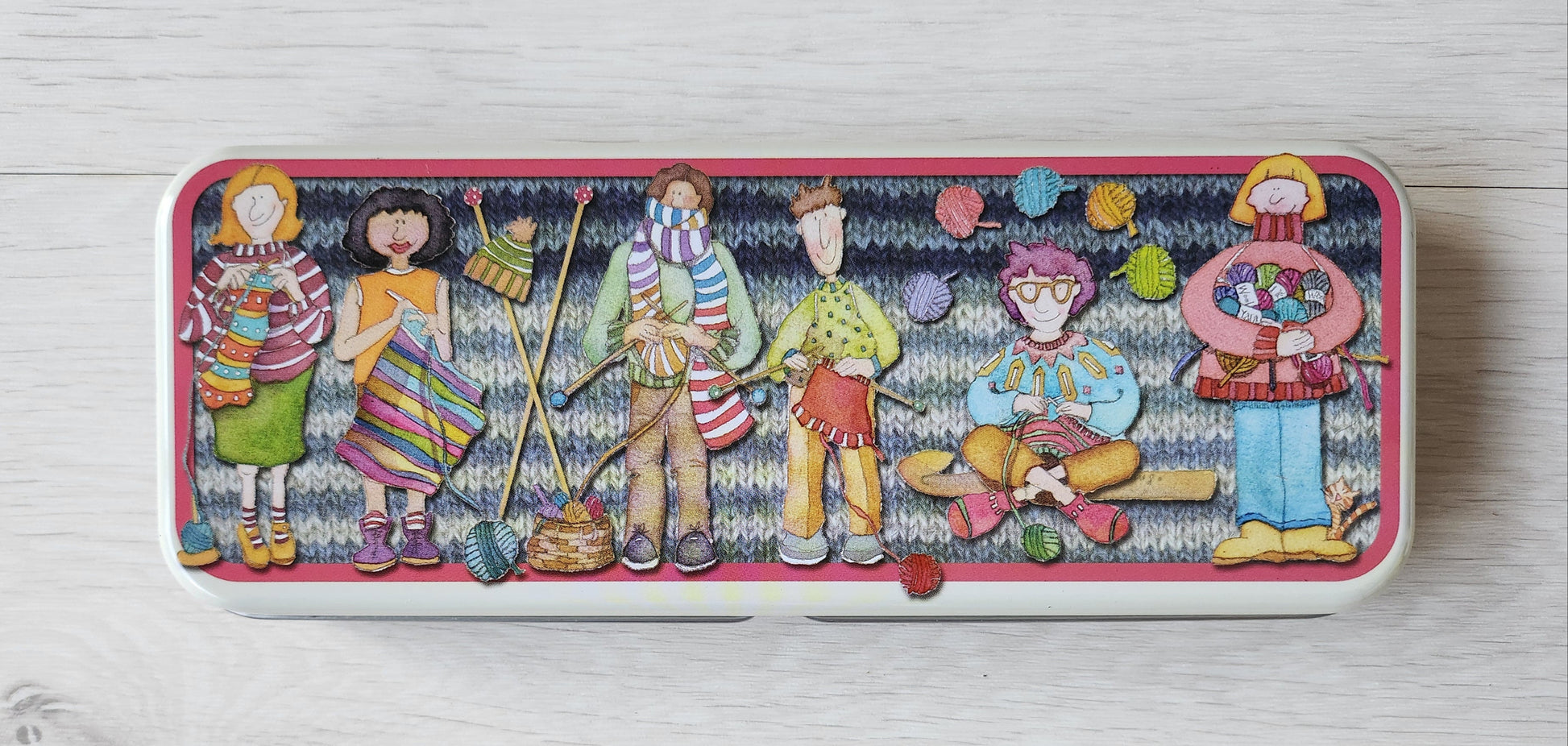 emma ball crocheters craft club pencil tin