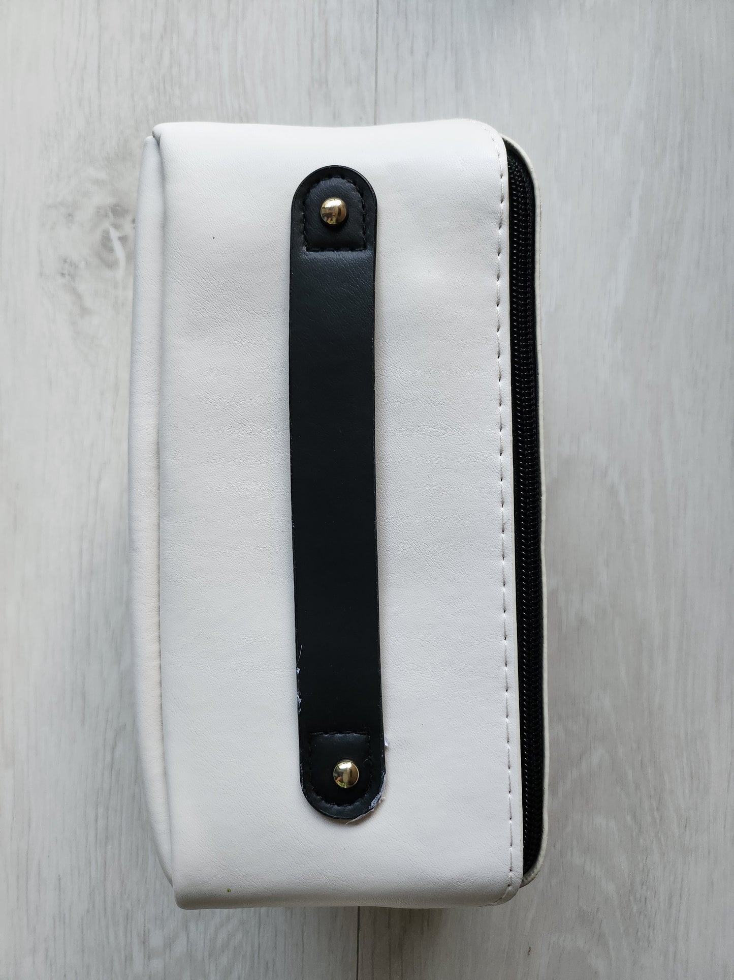 Diagonal Zipper PU Leather Travel Bag