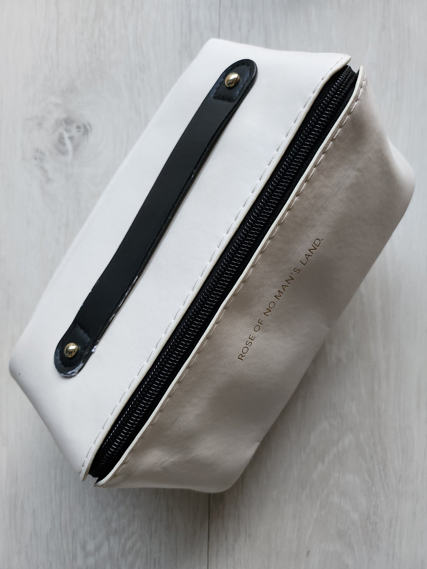 Diagonal Zipper PU Leather Travel Bag