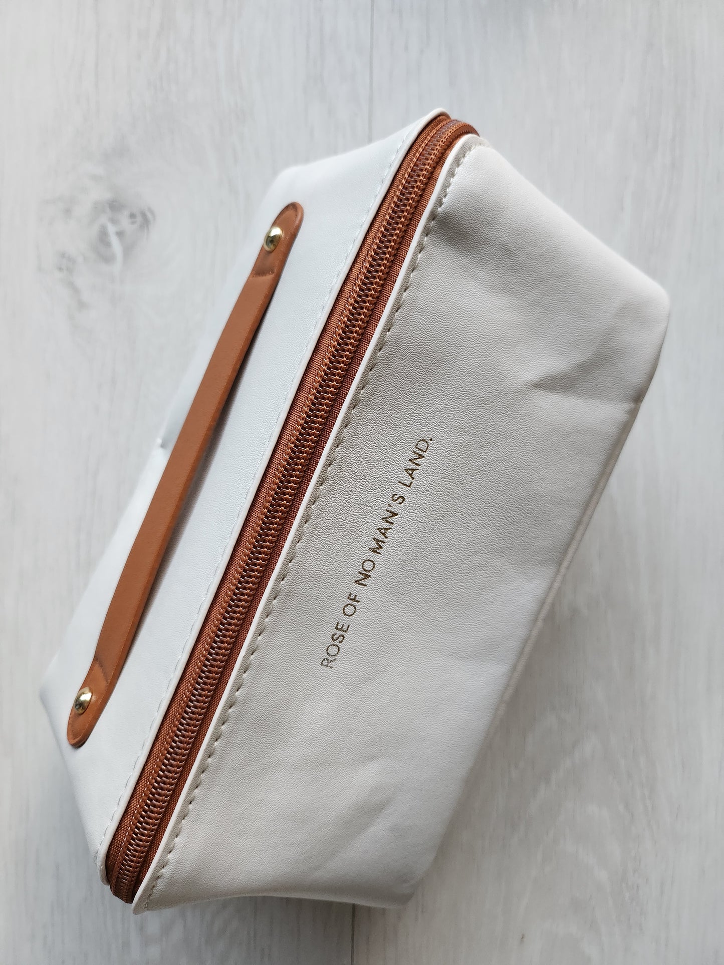 Diagonal Zipper PU Leather Travel Bag