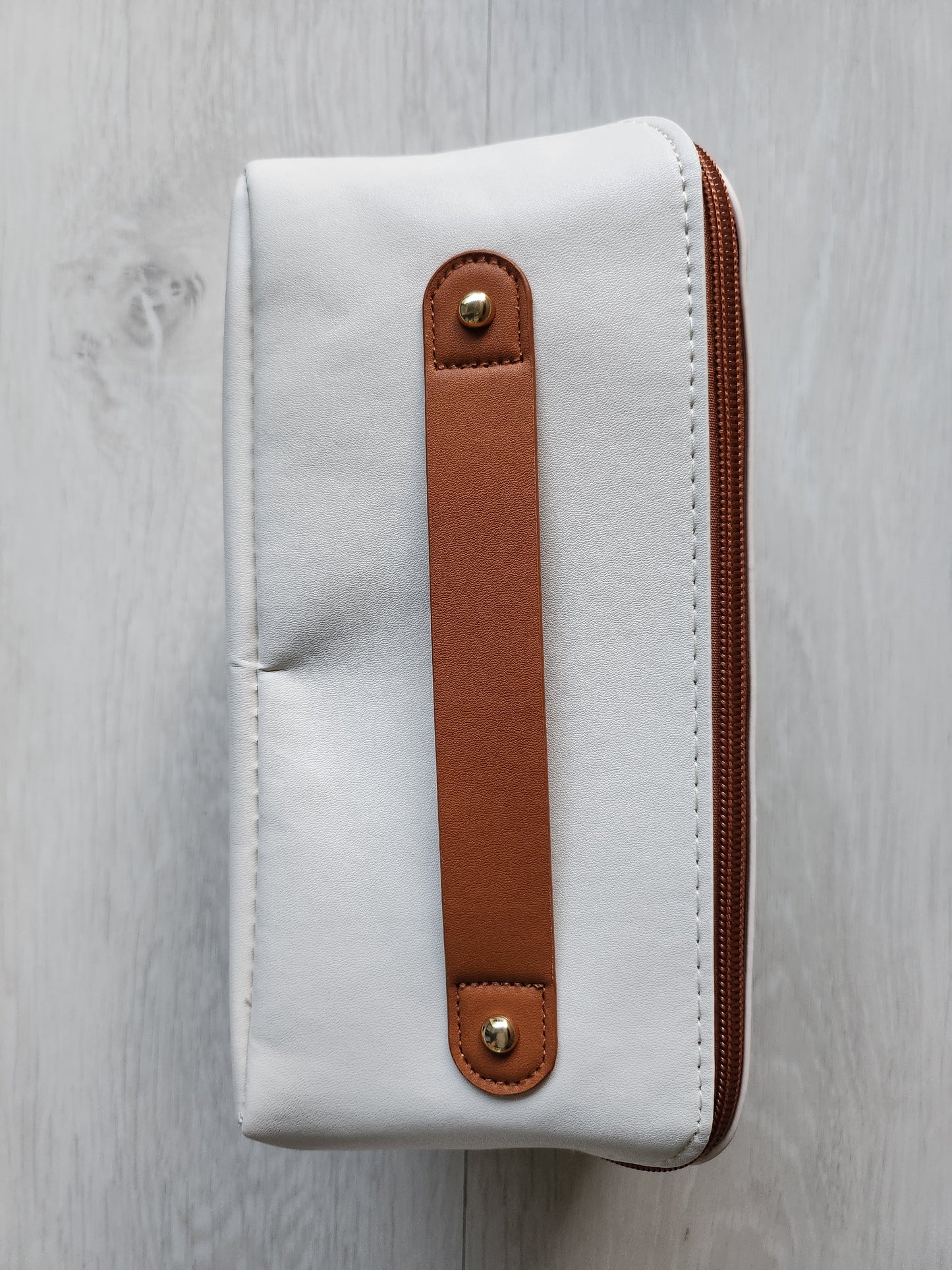 Diagonal Zipper PU Leather Travel Bag