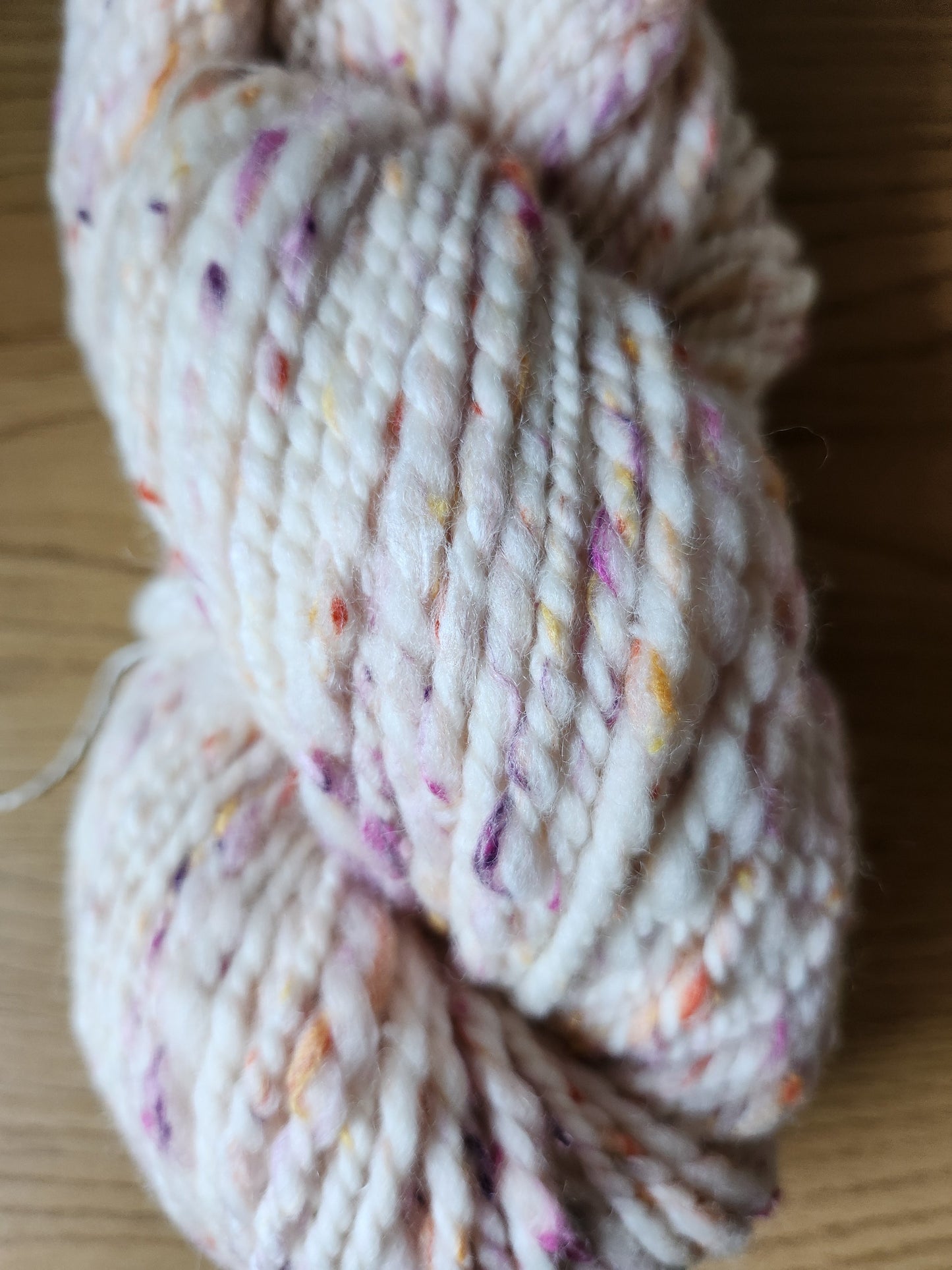 polwarth and viscose hand spun yarn aran to chunky wieight