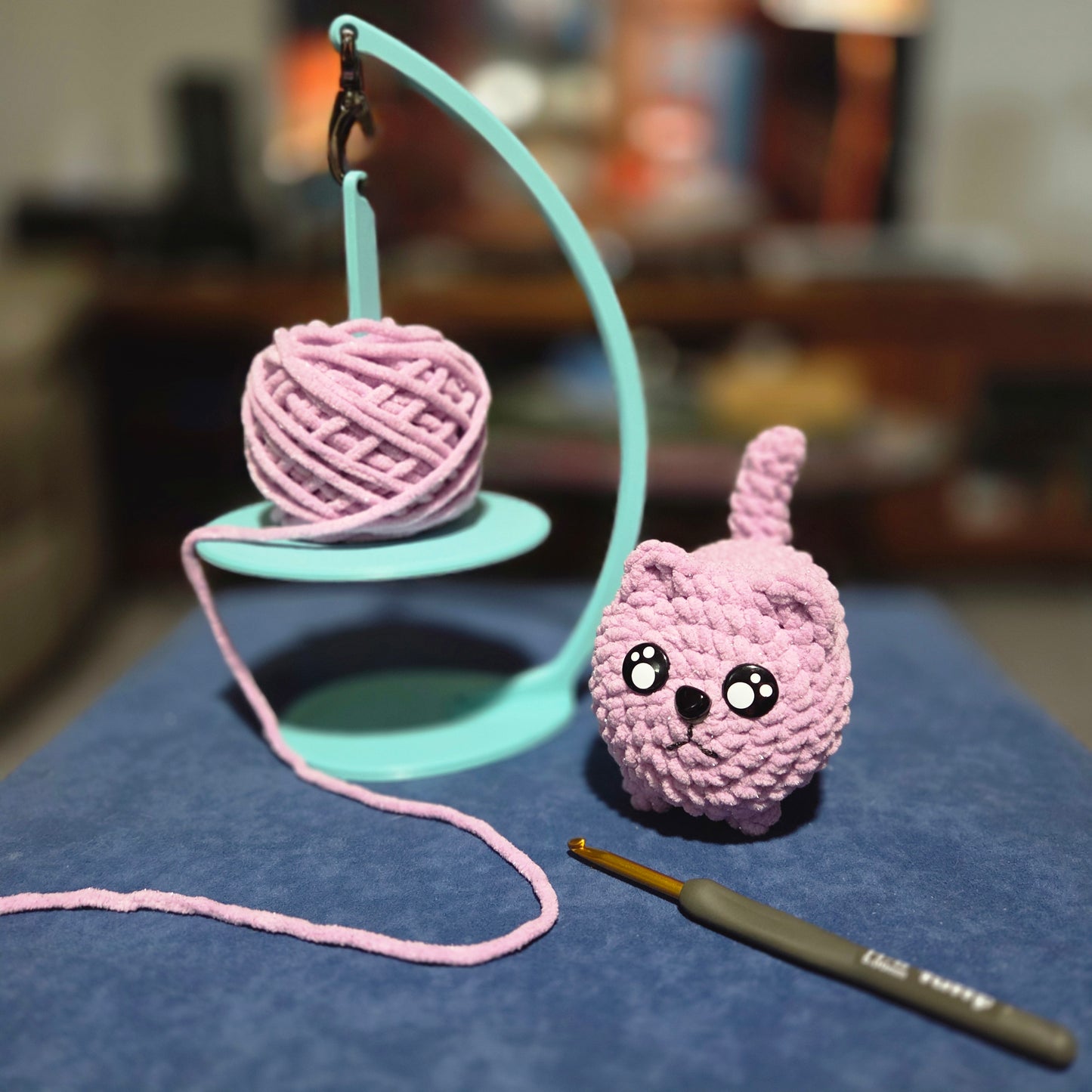Project Yarn Two-In-One Yarn Holder.  Portable yarn holder with wrist strap.