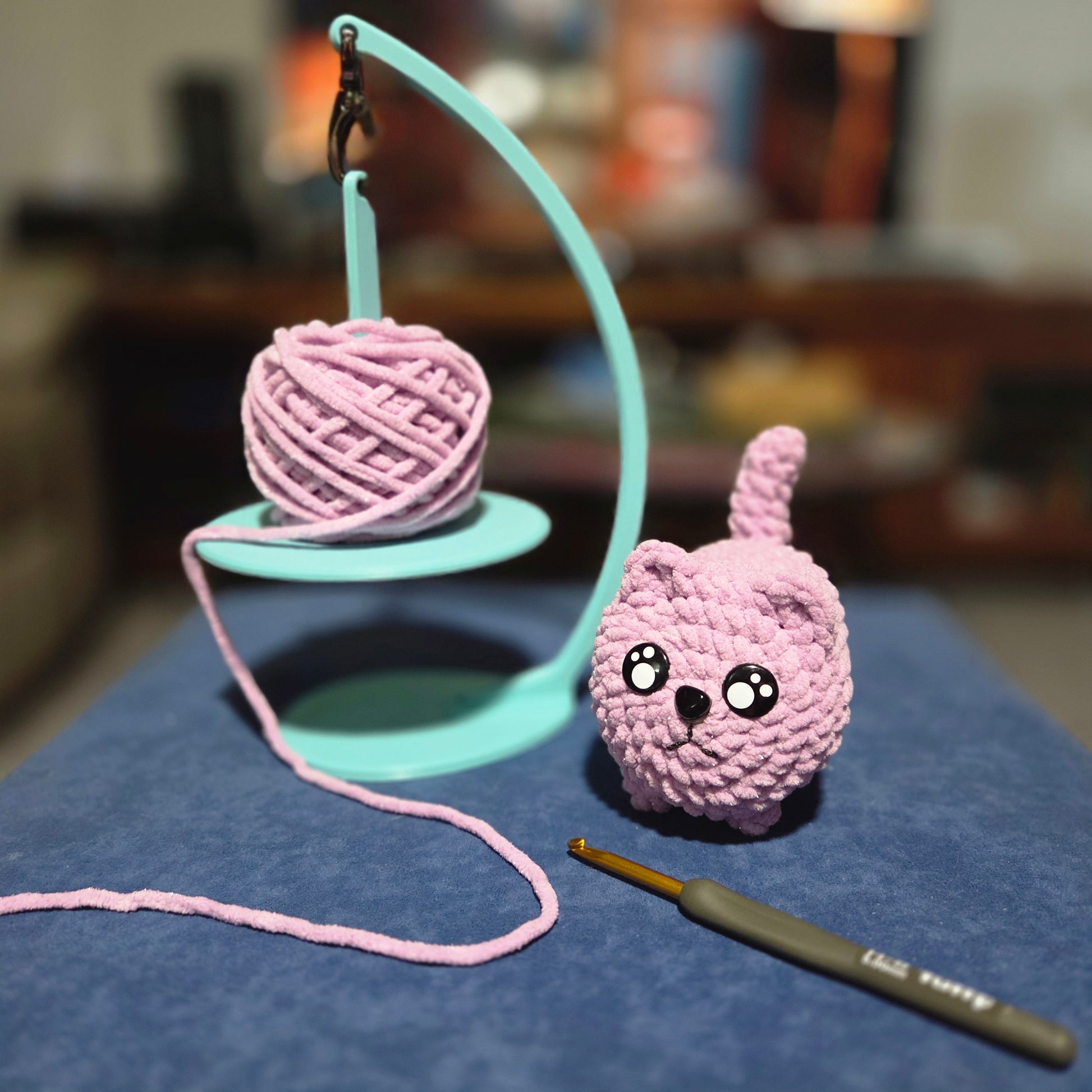 Project Yarn Two-In-One Yarn Holder.  Portable yarn holder with wrist strap.