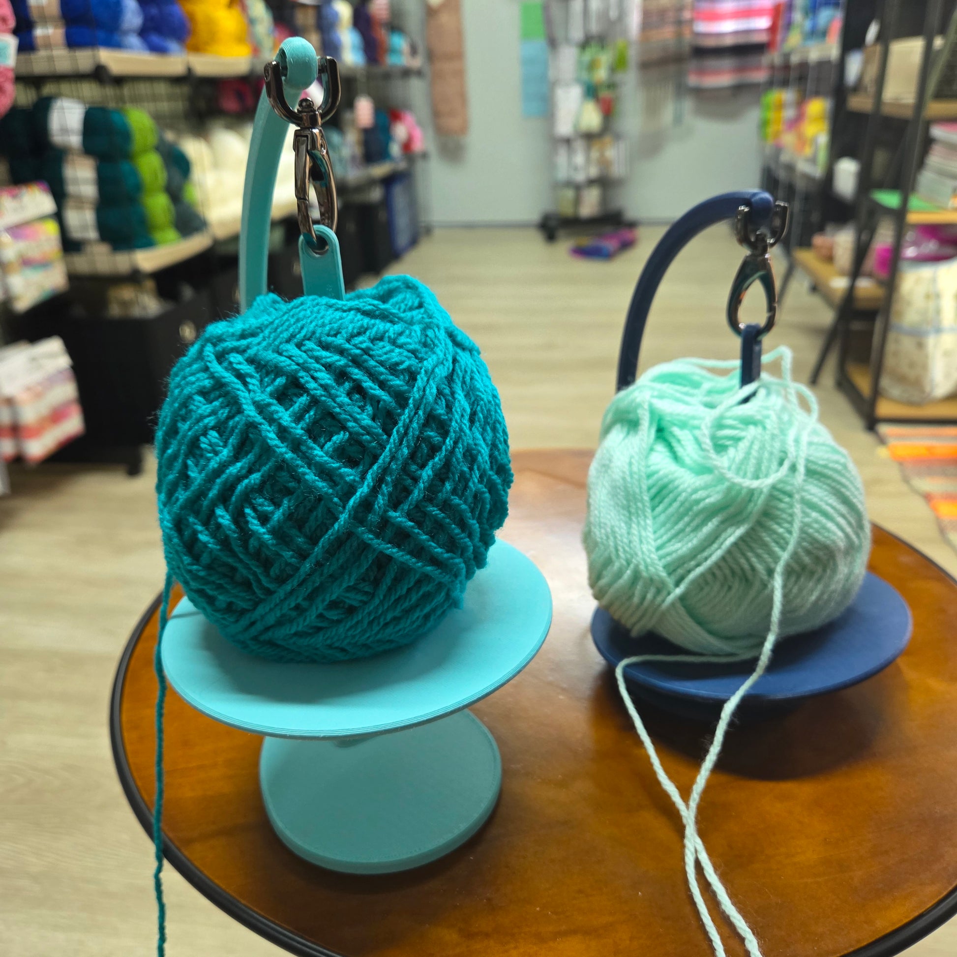 Project Yarn Two-In-One Yarn Holder.  Portable yarn holder with wrist strap.