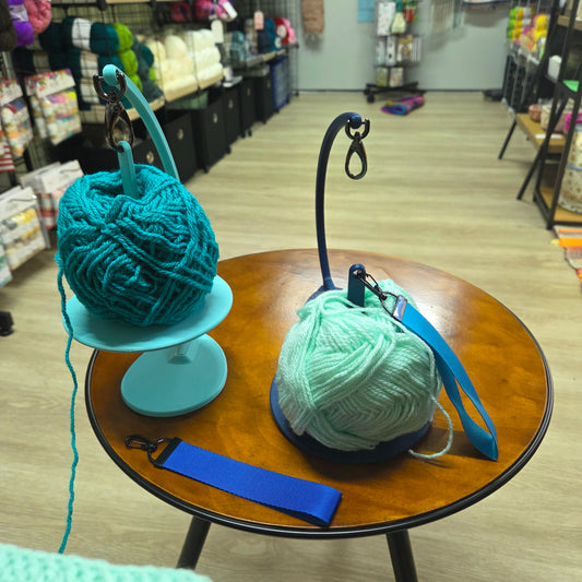 Project Yarn Two-In-One Yarn Holder.  Portable yarn holder with wrist strap.