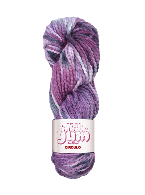 Circulo Bubblegum hand dyed yarn from Brazil.