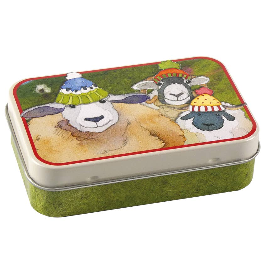 Sheep in Hats Mini Rectangular Tin - Emma Ball Ltd
