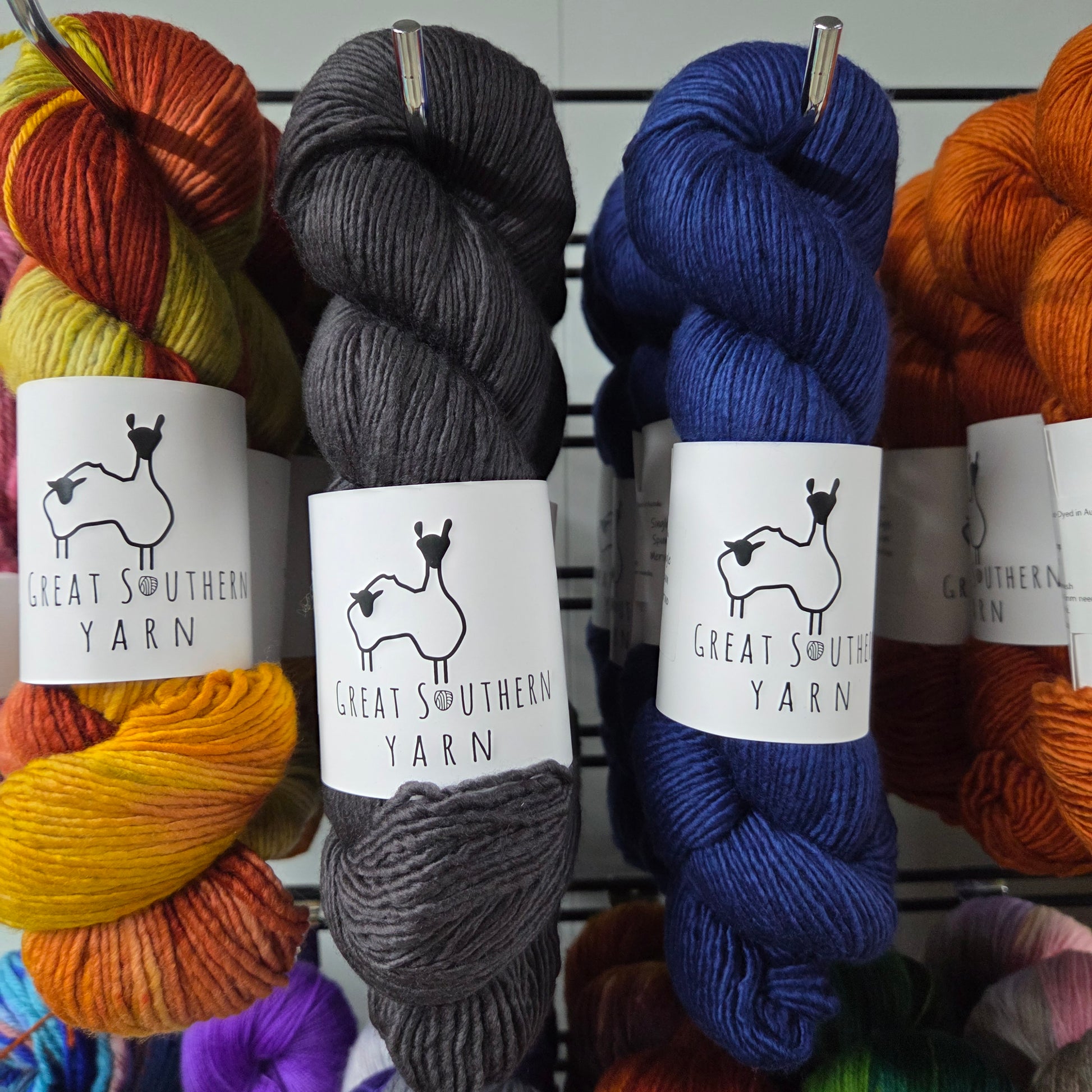 various colours of 'Great Southern Yarn' 