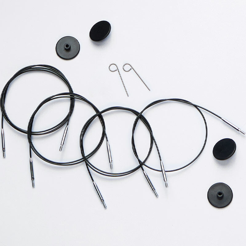 Black/Silver 360 degree Swivel IC Cables