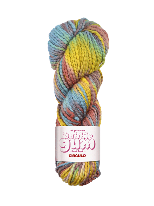 Circulo Bubblegum hand dyed yarn from Brazil.