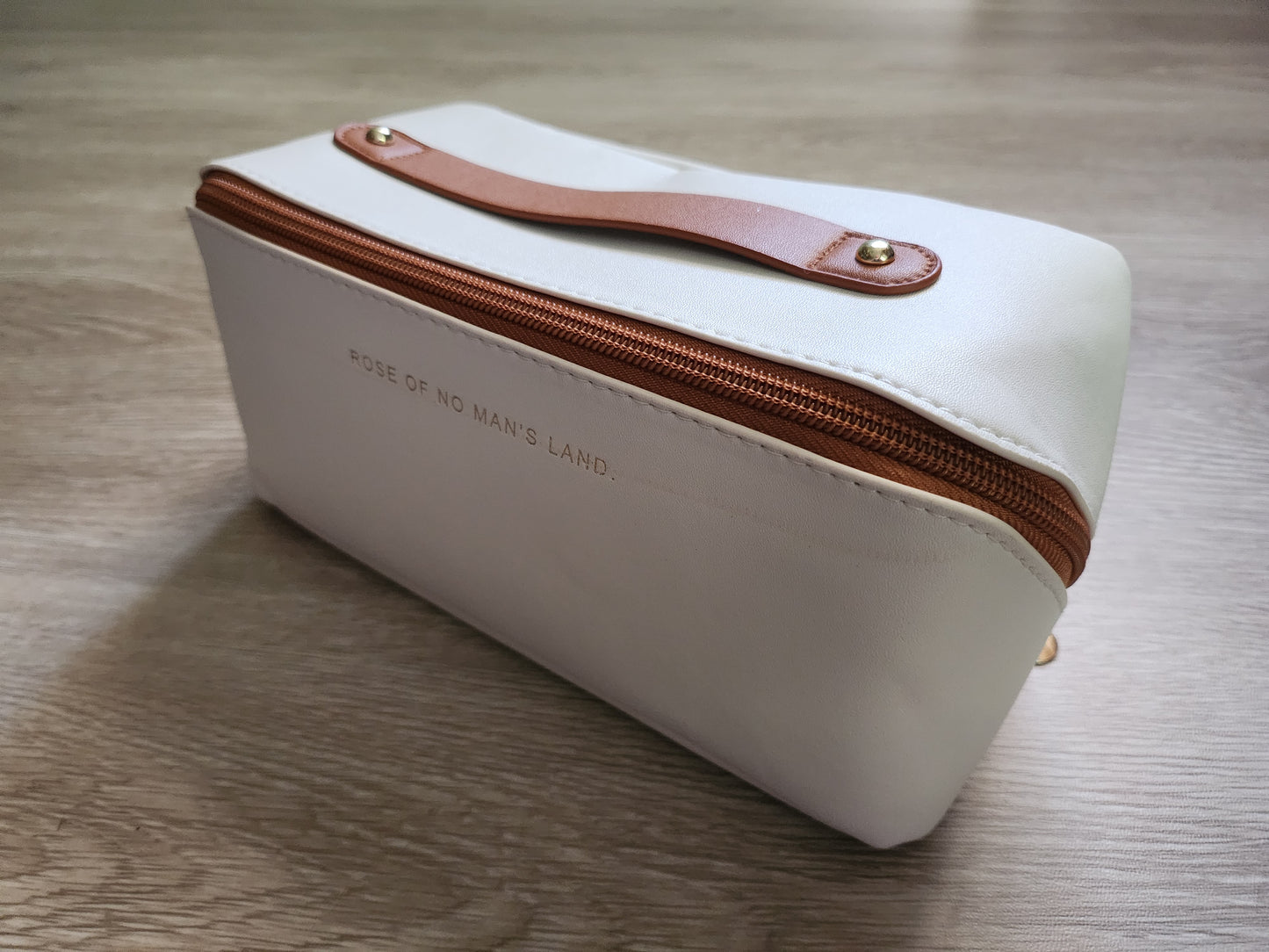 Diagonal Zipper PU Leather Travel Bag