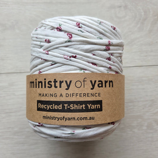 Bordeaux Flowers T-shirt Yarn