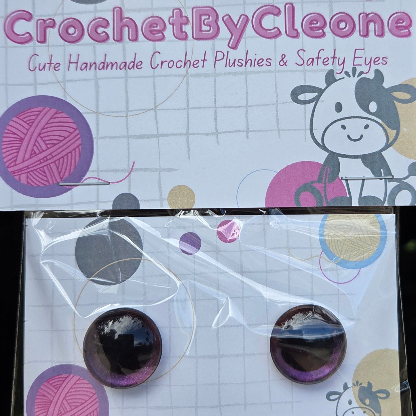 18mm Handcrafted Plushie and Amigurumi Eyes by CrochetbyCleone