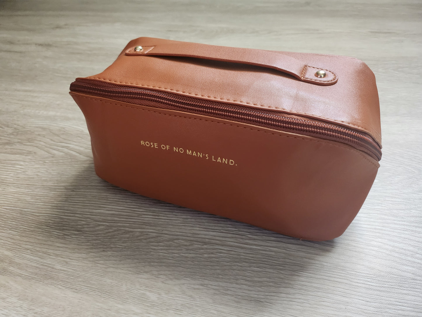 Diagonal Zipper PU Leather Travel Bag