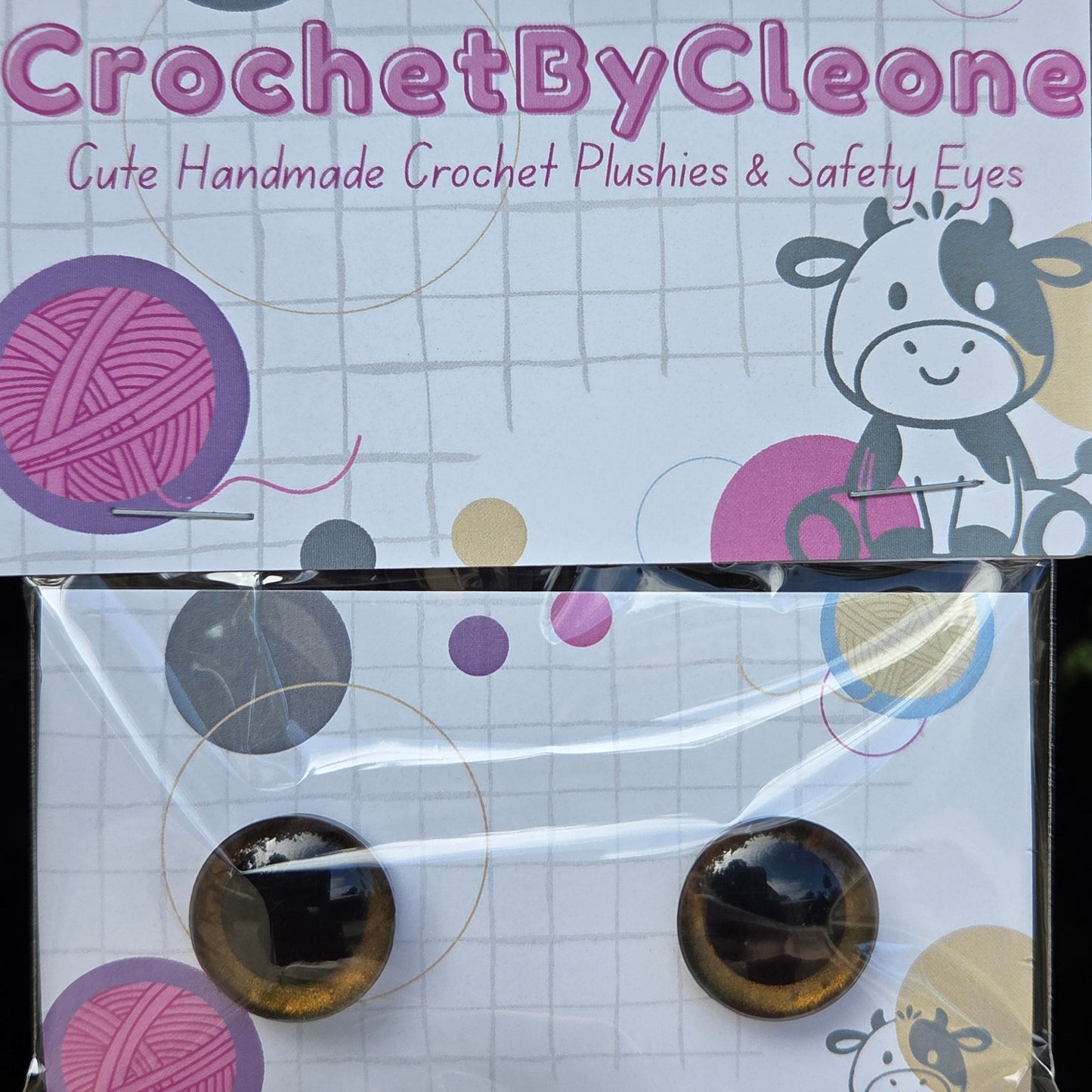 18mm Handcrafted Plushie and Amigurumi Eyes by CrochetbyCleone