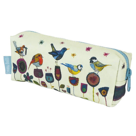Stitched Birdies Pencil Case - Emma Ball Ltd